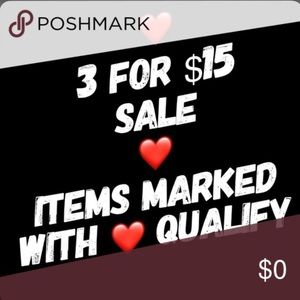♥️ 3 for $15 SALE! ♥️